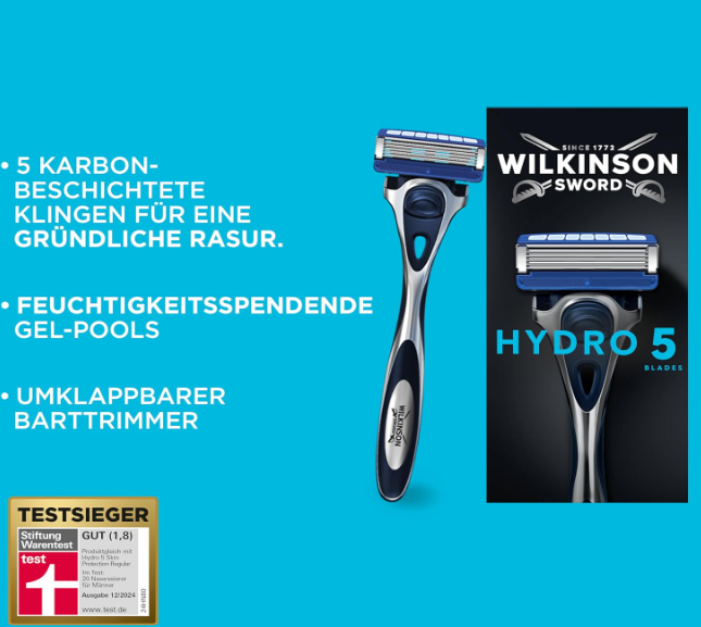 Wilkinson Sword Hydro 5 Men's Razor Handle with 6 Refill Blades