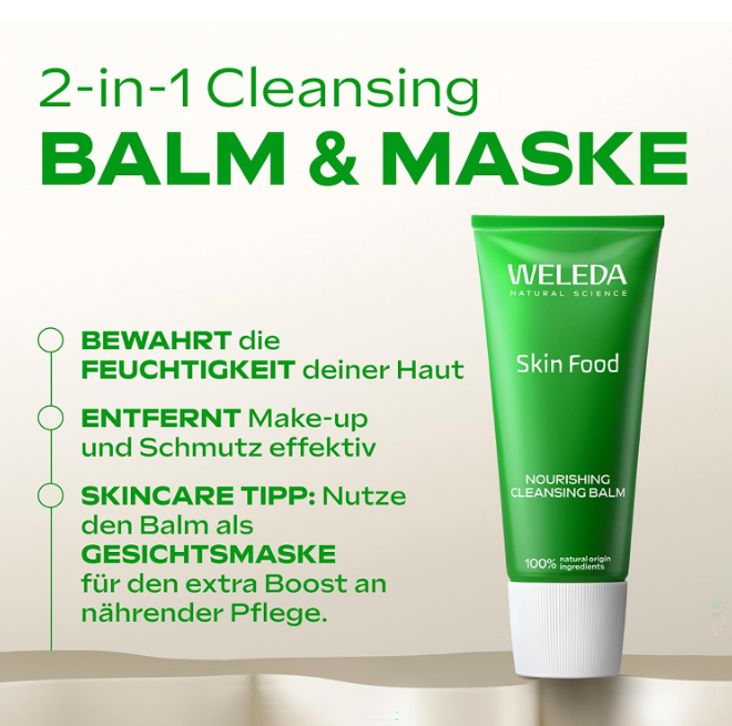 Weleda kin Food 2-in-1 Cleansing Balm & Mask 75ml
