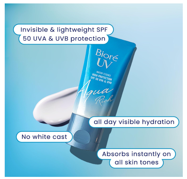 Bioré UV Aqua Rich Watery Essence High Protection SPF50 UVA & UVB 50ml