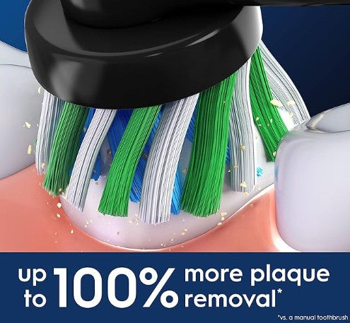 Oral-B Pro CrossAction Replacement Toothbrush Heads, Black, 10pcs