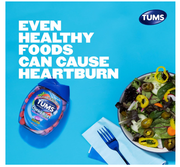 TUMS Antacid Chewy Bites 60 Chewable Tablets
