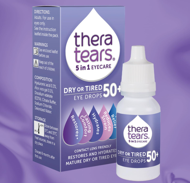 TheraTears 5 in 1 Eyecare Dry or Tired 50+ Eye Drops 10ml