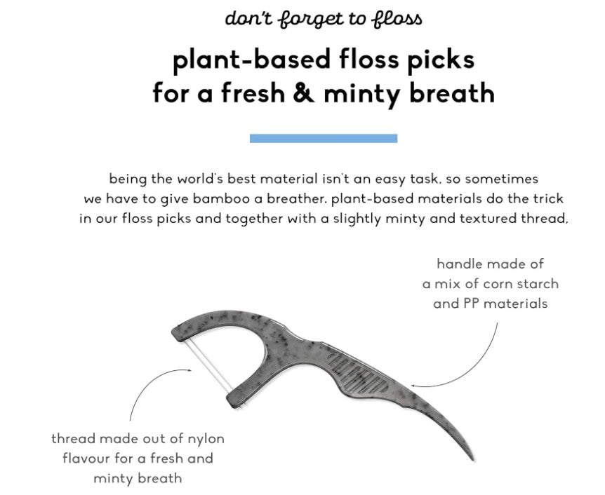 The Humble Co. Plant Based Floss Picks 50 Pack