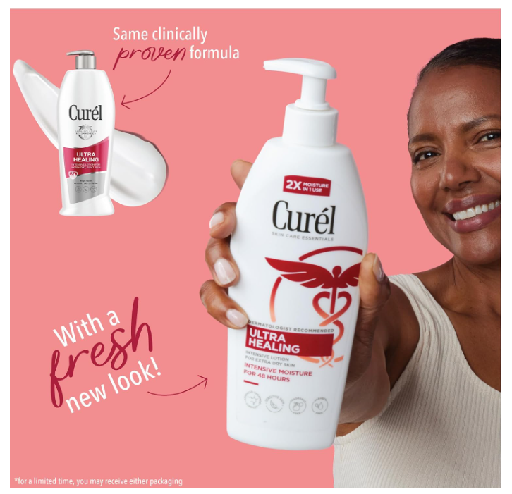 Curel Ultra Healing Lotion Hand and Body Moisturizer for Extra Dry Skin 384ml