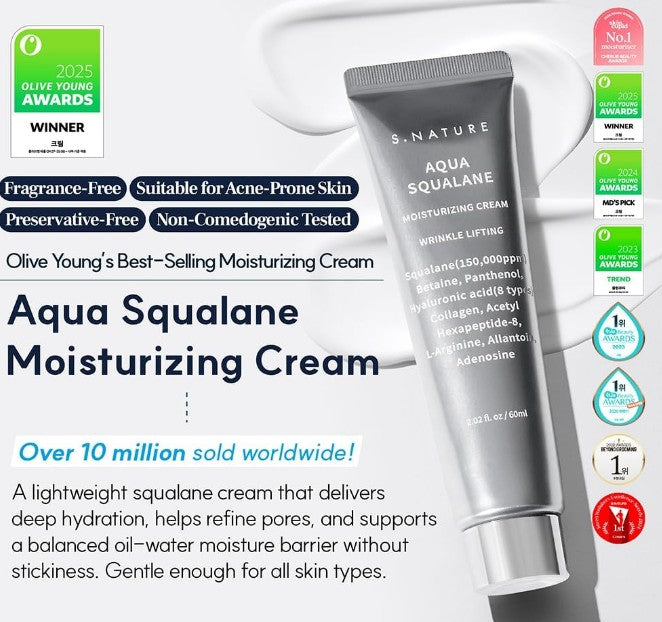 S.Nature Aqua Squalane Moisturising Cream 60ml