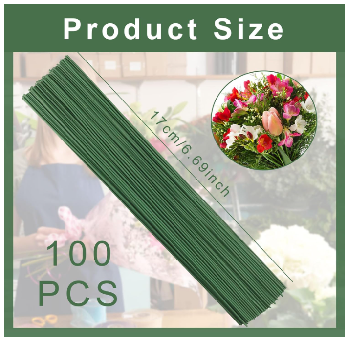 Fogcosy 100 Pcs Plastic Flower Artificial Floral Stems