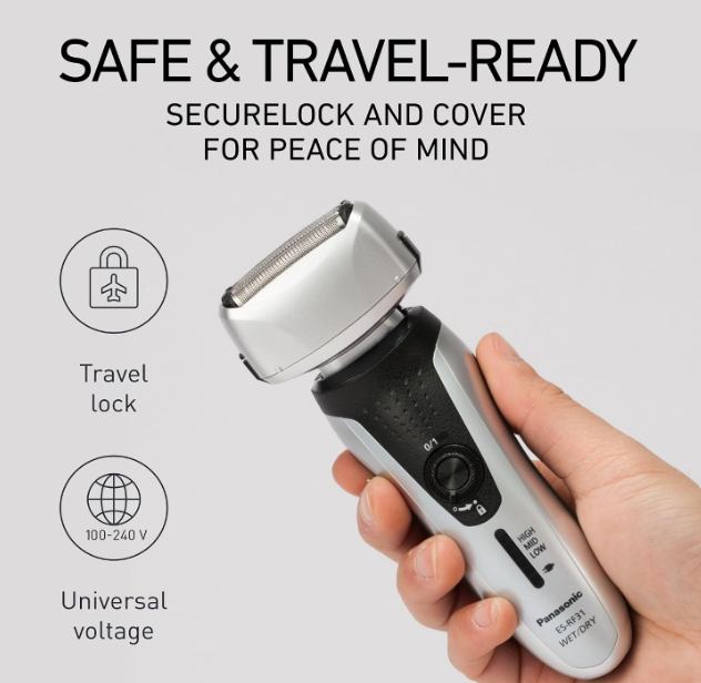 Panasonic ES-RF31 Premium Wet and Dry 4-Blade Electric Shaver Silver