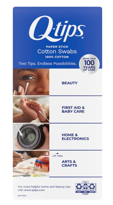 Q-Tips Cotton Swabs 625 Counts