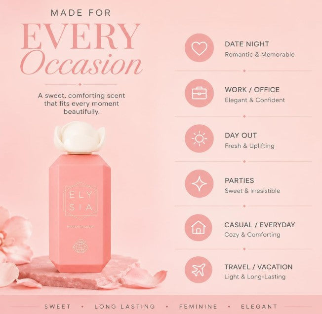 Fragrance World Elysia Marshmallow Eau De Parfum 100ml