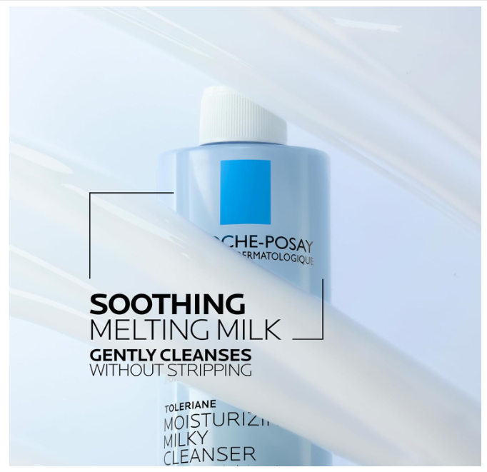 La Roche-Posay Toleriane Dermo Milk Facial Cleanser for Sensitive and Allergy-Prone Skin 200ml