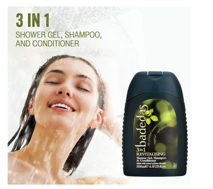 Badedas 3in1 Revitalising Shower Gel, Shampoo &amp; Conditioner 200ml