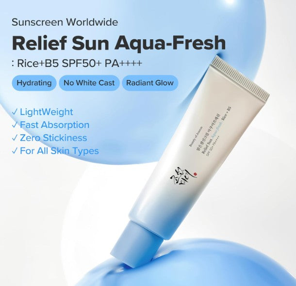Beauty of Joseon Relief Sun Aqua-Fresh : Rice + B5 (SPF50+ PA++++)