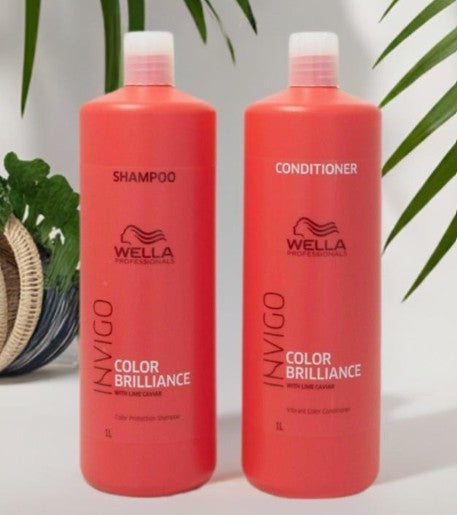 Wella Professionals Invigo Color Brilliance Coarse Shampoo 1L & Conditioner 1L Duo