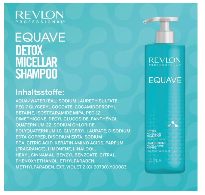 Revlon Professional Equave Detox Micellar Shampoo for All Hair Types 485ml
