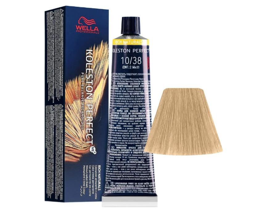 Wella Professionals Koleston Perfect Me 10/38 Lightest Blonde Golden Pearl 60ml