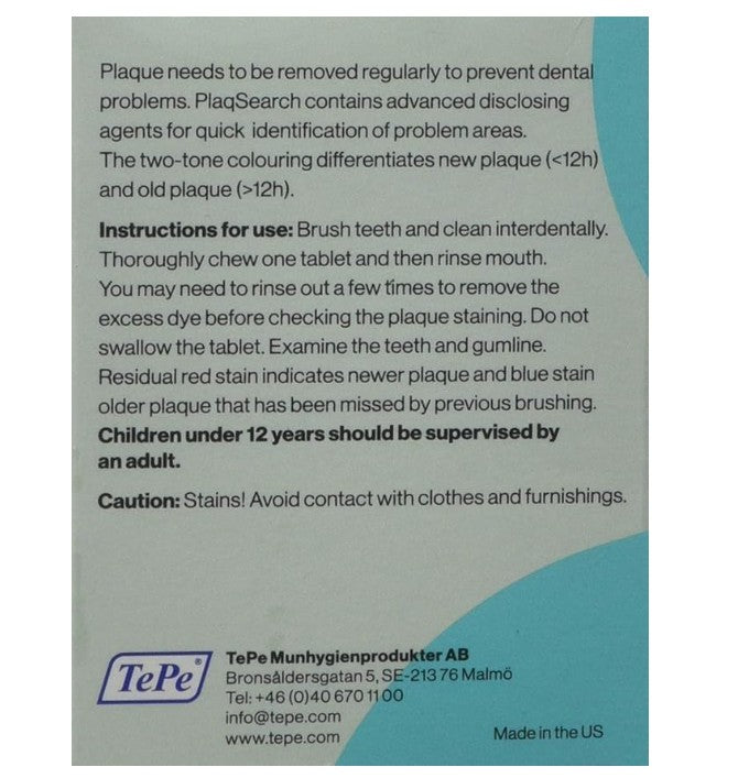 TePe PlaqSearch Advanced Disclosing Tablets Pack of 20