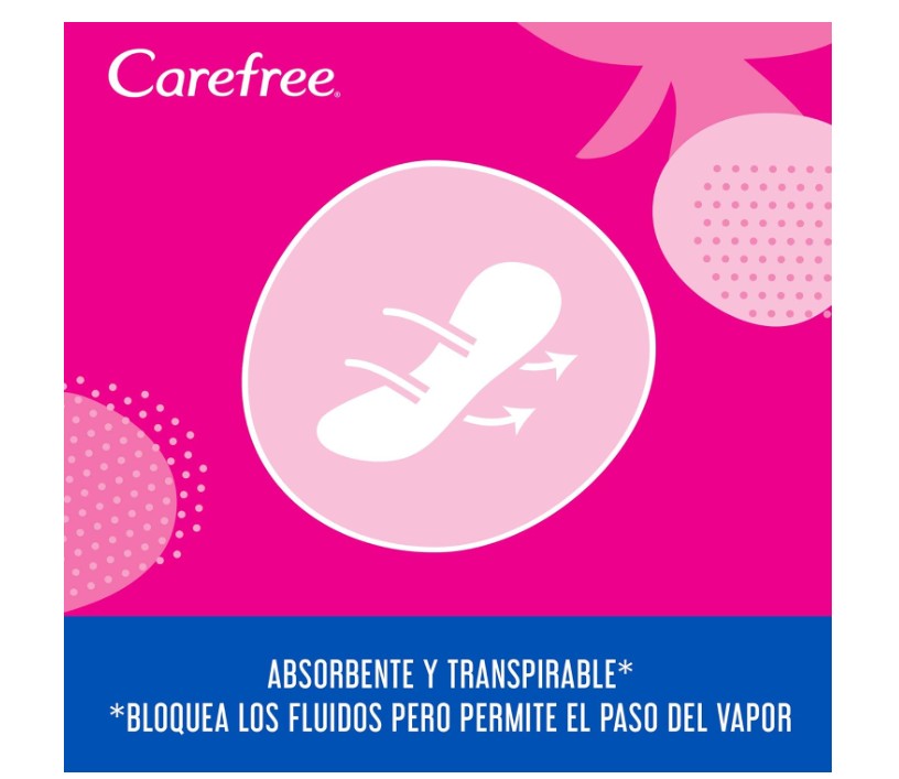 Carefree Panty Liners Flexiform White Sanitary Pads Pack of 56