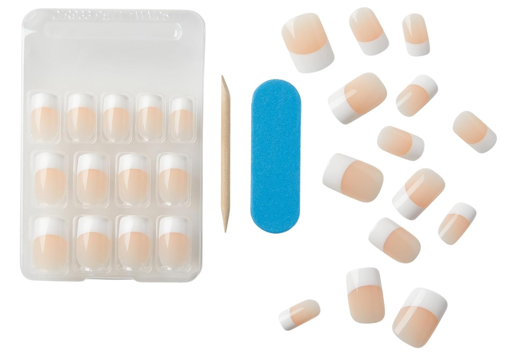 KISS Everlasting French Press-On False Nails Style Infinite EF05 53240 Medium Length Squoval 28pcs