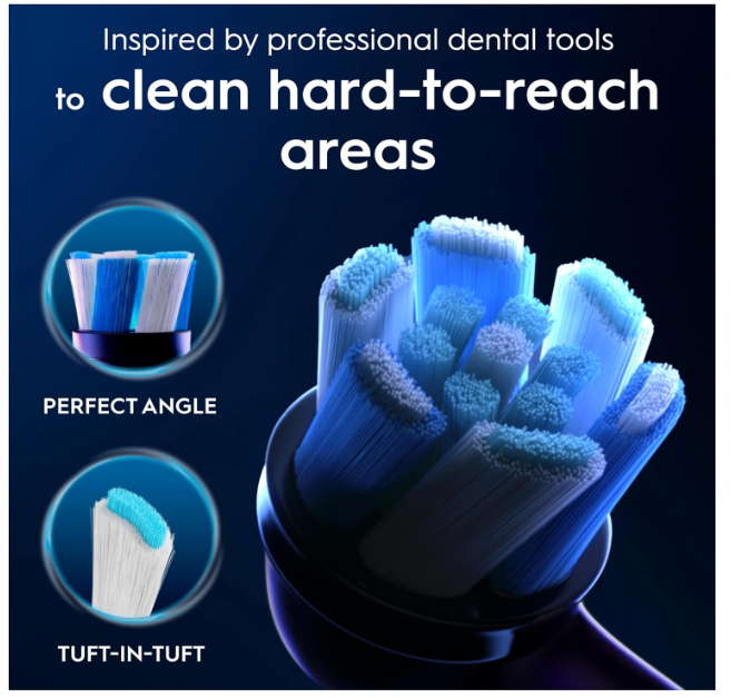 Oral-B iO Ultimate Clean Replacement Brush Heads Black 4pcs