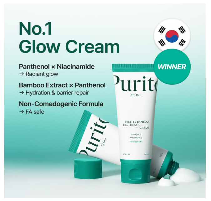 Purito Seoul Mighty Bamboo Panthenol Cream Skin Barrier 100ml