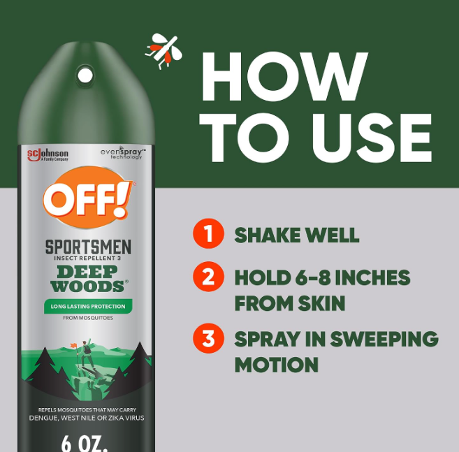SC Johnson OFF! Sportsmen Deep Woods Insect Repellent 3 Sweat Resistant 6oz
