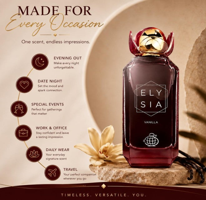 Fragrance World Elysia Vanilla Eau De Parfum 100ml