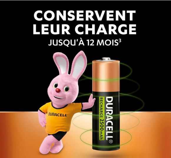 Duracell Rechargeable AA batteries pack of 4 batteries