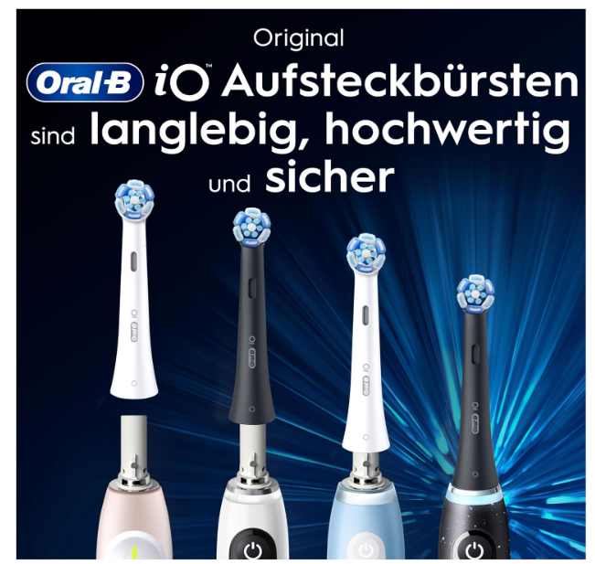 Oral-B iO Ultimate Clean Replacement Brush Heads Black 8 Pack