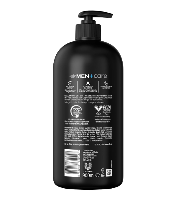 Dove Men+Care Clean Comfort Body Wash 900ml