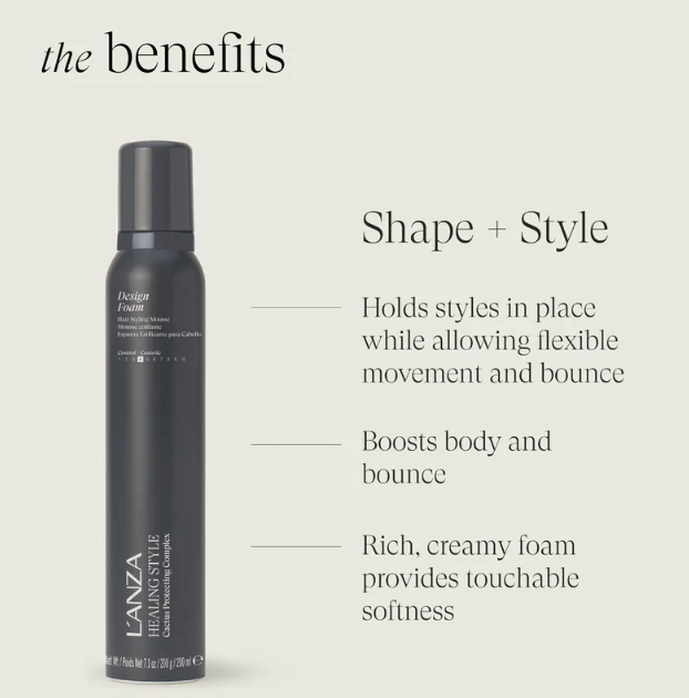 L'anza Healing Design Foam Hair Styling Mousse 200ml