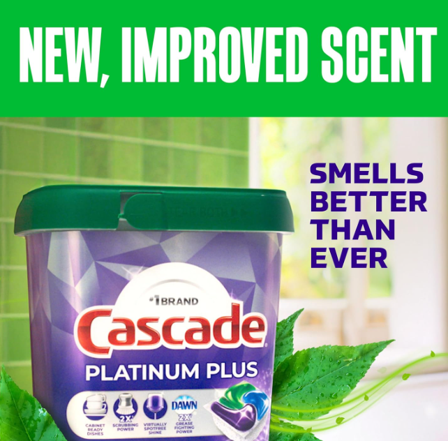 Cascade Platinum Plus Dishwasher Detergent Fresh Scent 51 Count