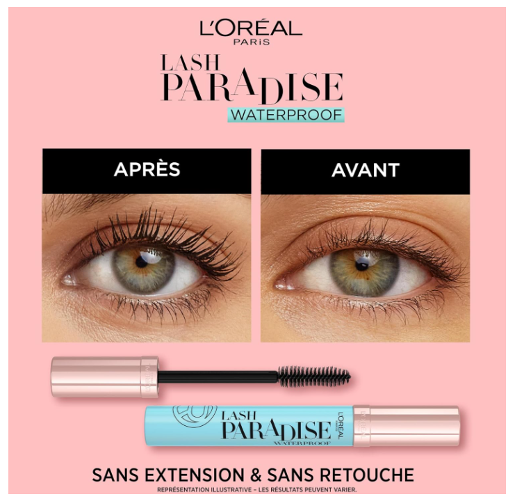 L'Oréal Paris Lash Paradise Waterproof Mascara Black 6.4ml