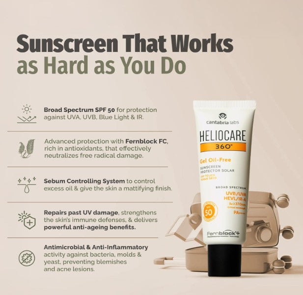 Heliocare 360 Gel Oil-Free Sunscreen SPF50 50ml