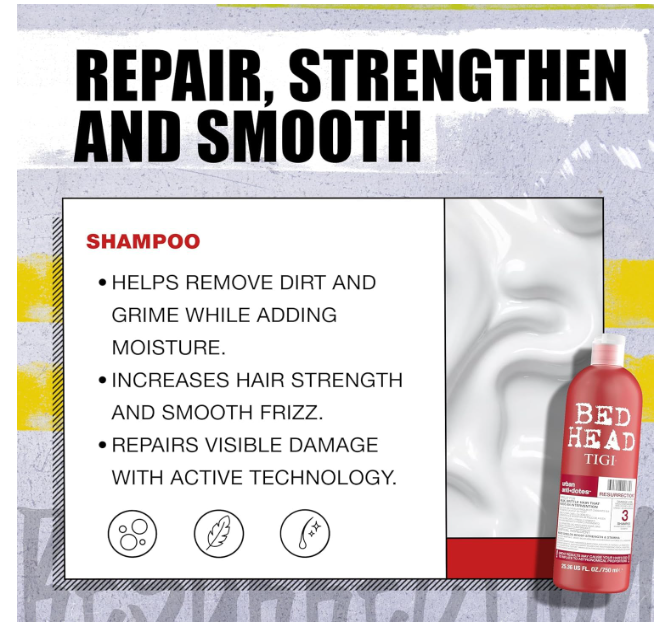 Bed Head by TIGI Resurrection Urban Antidotes Shampoo 750ml