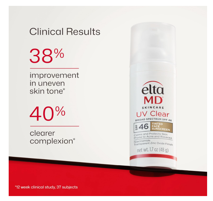 EltaMD UV Clear Broad-Spectrum SPF 46 Tinted Face Sunscreen 46g