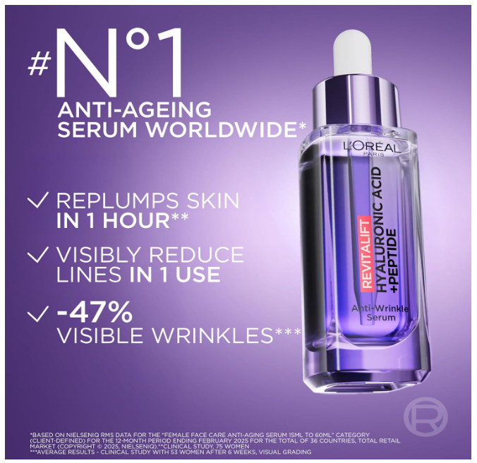 L'Oréal Paris Revitalift Hyaluronic Acid Anti-Wrinkle Serum 30ml