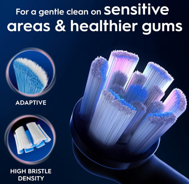 Oral-B iO Gentle Care Toothbrush Heads, Black, 4pcs