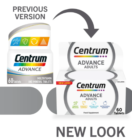 Centrum Advance Multivitamin Tablets, 24 Nutrients, 60 ct