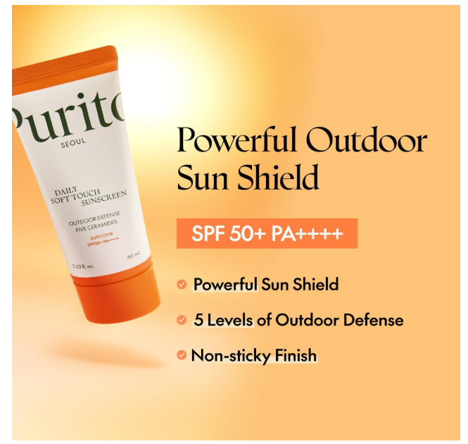 Purito Seoul Daily Soft Touch Sunscreen SPF50+ PA++++ 60ml