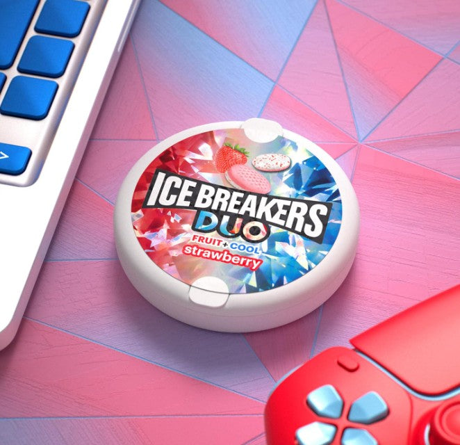 Ice Breakers Duo Sugar Free Mints Strawberry & Mint – Pack of 8 x 42g