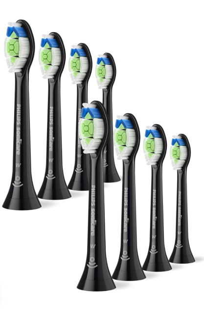 Philips Sonicare W2 Optimal White Genuine Replacement Toothbrush Heads 8 Pack Black