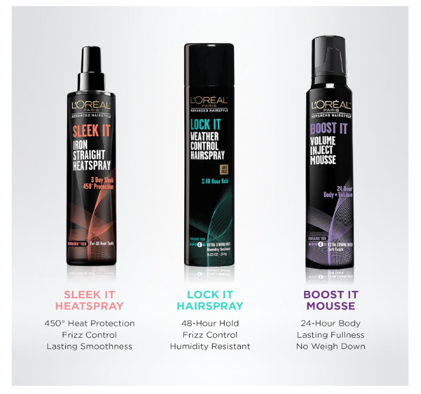 L'Oréal Paris Advanced Hairstyle Sleek It Iron Straight Heat Spray 170ml