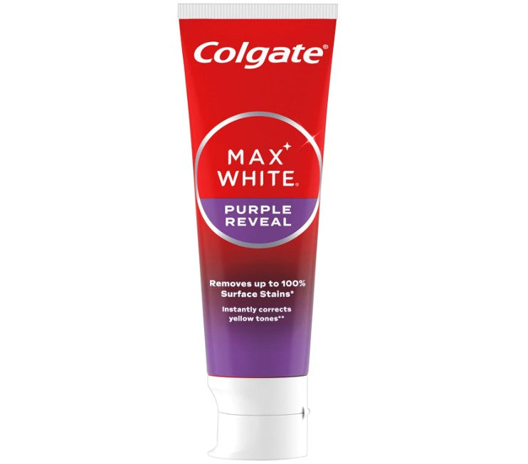 Colgate Max White Purple Reveal Toothpaste 75ml 4-Pack
