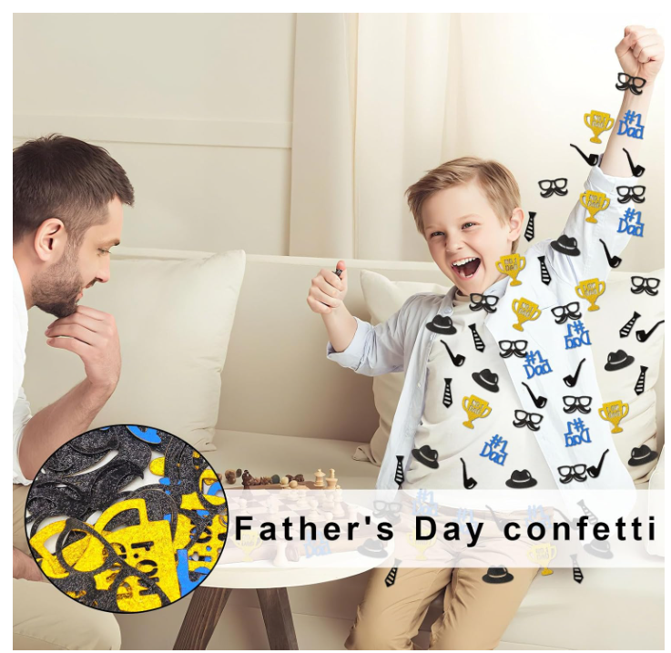 Fogcosy 100 Pcs Father's Day Confetti Party Decor