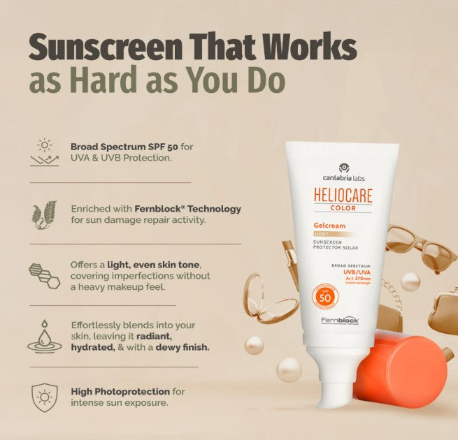 Heliocare 360 Color Gelcream Light Sunscreen SPF50 50ml