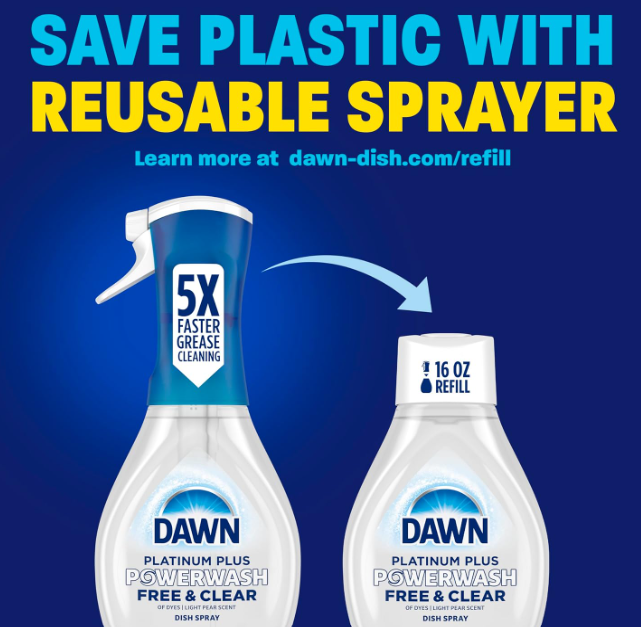 Dawn Platinum Plus Powerwash Free & Clear Dish Spray 16fl oz