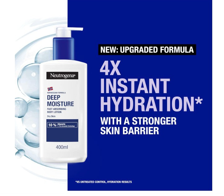 Neutrogena Norwegian Formula Deep Moisture Fast-Absorbing Body Lotion 400ml