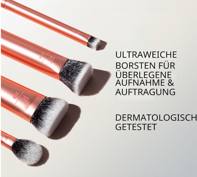 Real Techniques 4 Piece Makeup Brush Set Concealer Foundation