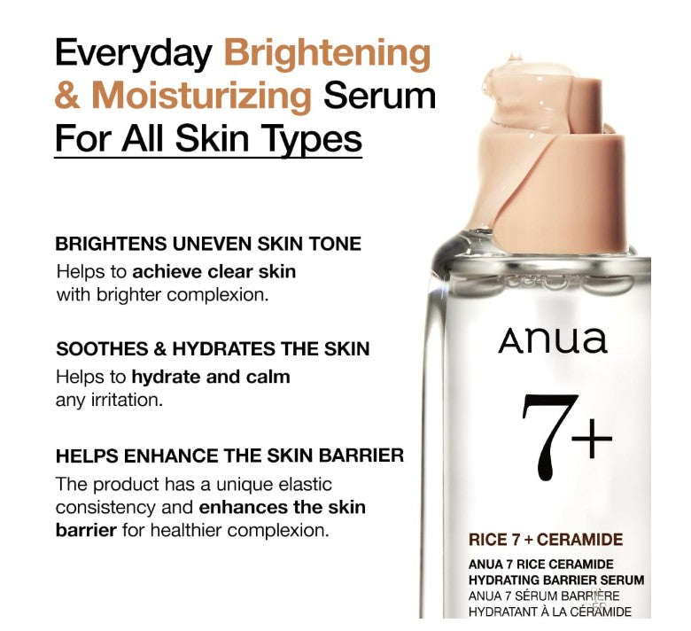 Anua 7 Rice Ceramide Hydrating Barrier Serum 50ml