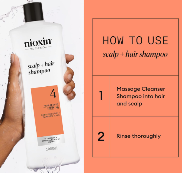 Nioxin System 4 Scalp + Hair Shampoo (1L / 1000ml)